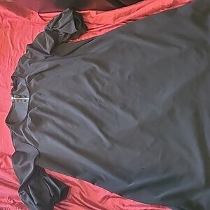 Nina Leonard Black Long Sleeve Dress with Ruffle Detail